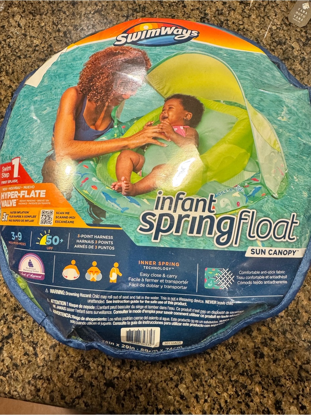 SwimWays Infant SpringFloat Sun Canopy - Green